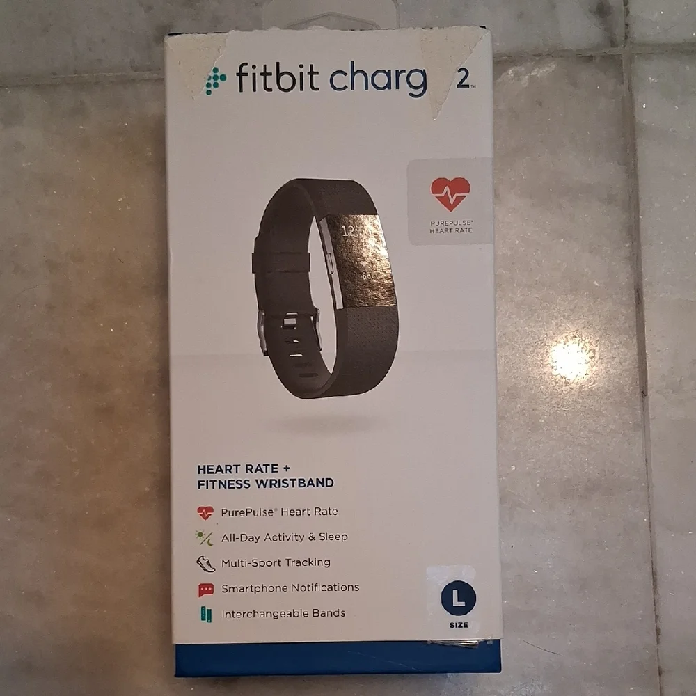 Fitbit Charge 2 Black Fitness Wristband Large